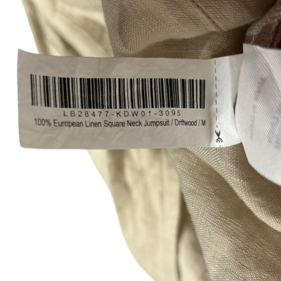 NEW QUINCE 100% European Linen Square Neck Jumpsuit in Driftwood Medium Netutral - Picture 11 of 16